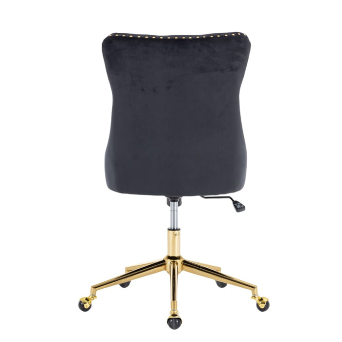 Velvet Home Office Chair- Black
