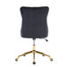 Velvet Home Office Chair- Black