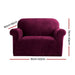 Velvet Sofa Cover Plush Couch Lounge Slipcover 1 Seater
