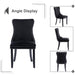 2x Velvet Upholstered Dining Chairs Tufted Wingback Side