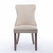 2x Velvet Upholstered Dining Chairs Tufted Wingback Side