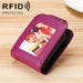 Vertical Cowhide Leather Rfid Wallet For Ladies