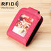 Vertical Cowhide Leather Rfid Wallet For Ladies