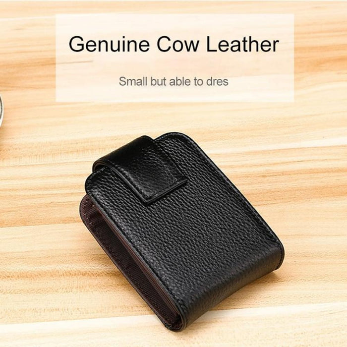 Vertical Cowhide Leather Rfid Wallet For Ladies