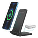 Vibe Geeks Vertical Folding 2-in-1 Wireless Phone Charger