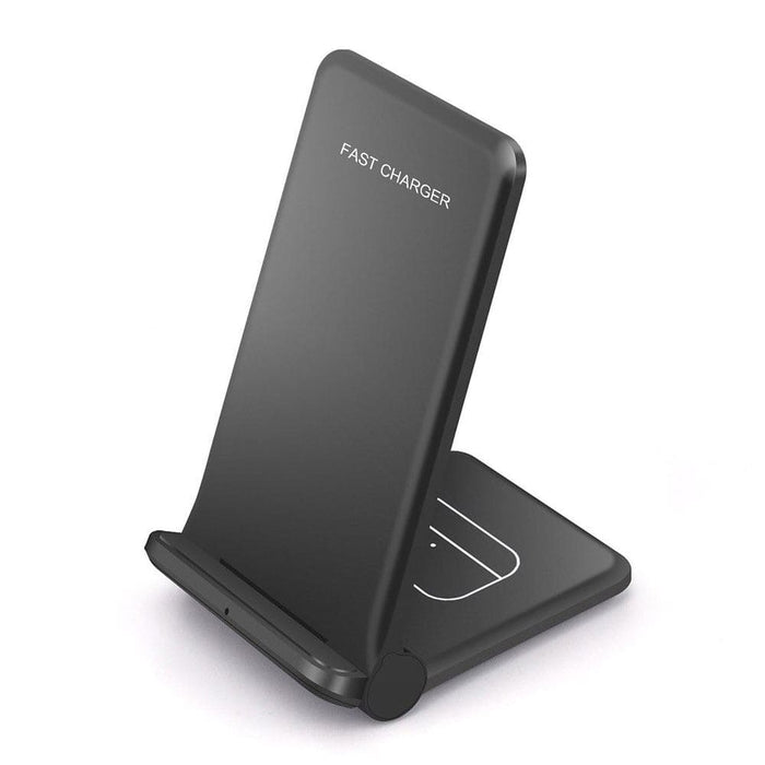 Vibe Geeks Vertical Folding 2-in-1 Wireless Phone Charger