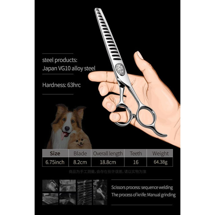 Vg10 Steel 6.75 Inch Professional Pet Scissors Dog