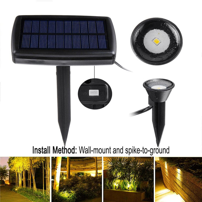Vibe Geeks 10 Pcs Solar Powered Outdoor Spot Light