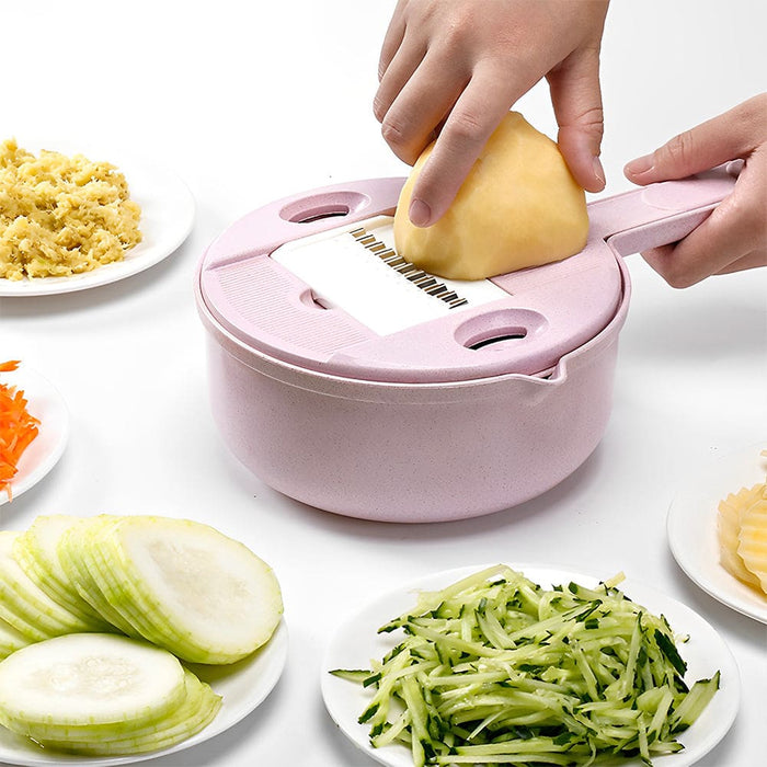 Vibe Geeks 12 in 1 Manual Multi-function Vegetable Cutter