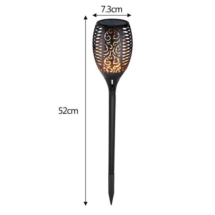 Vibe Geeks 12 Led Light Solar Powered Flame Torch Decorative
