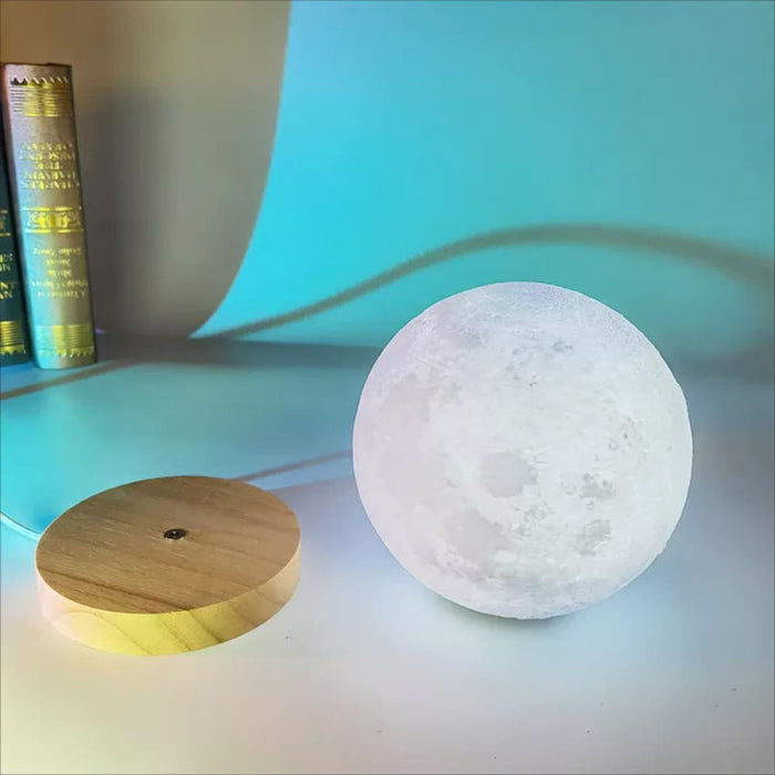Vibe Geeks 16 Colors Floating And Spinning Led 3d Moon