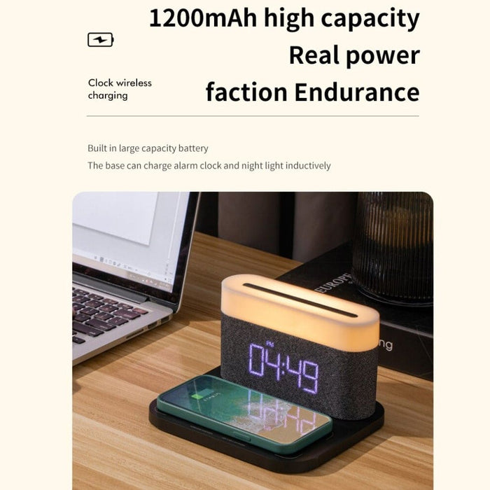 Vibe Geeks 3 - in - 1 Wireless Charger Alarm Clock