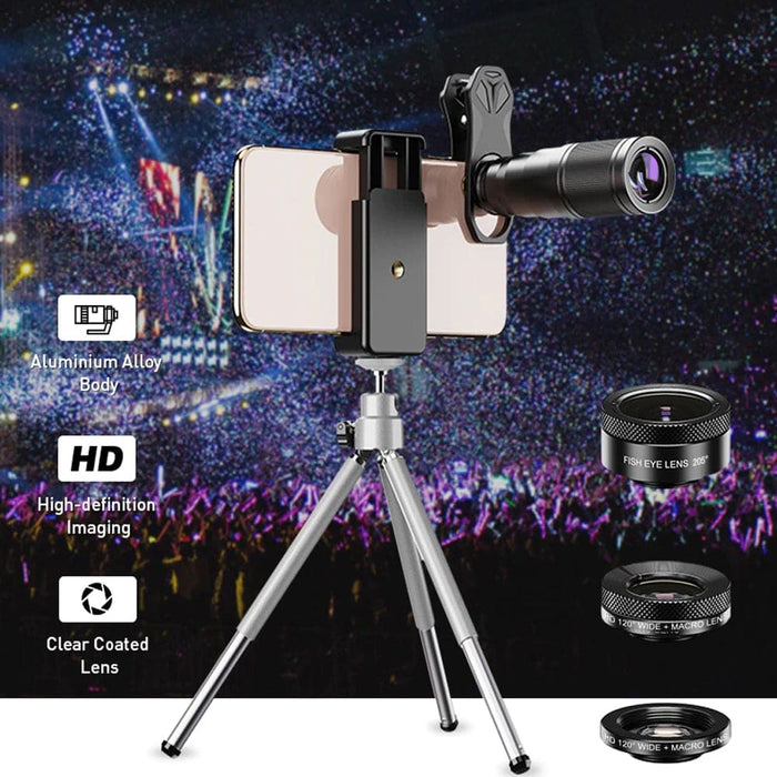 Vibe Geeks 4 - in - 1 Mobile Phone Camera Lens Kit 22x
