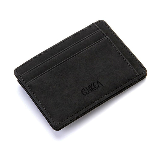 Vibe Geeks 4 Card Slots Ultra Thin Bi - fold Magic Wallet