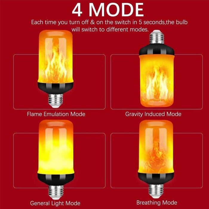 Vibe Geeks 5w 4 Modes Burning Flickering Flame Led Light