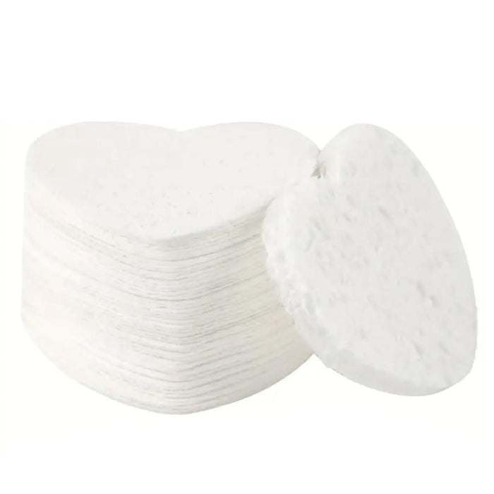 Vibe Geeks 50 Pcs Heart Shaped Natural Cotton Compressed