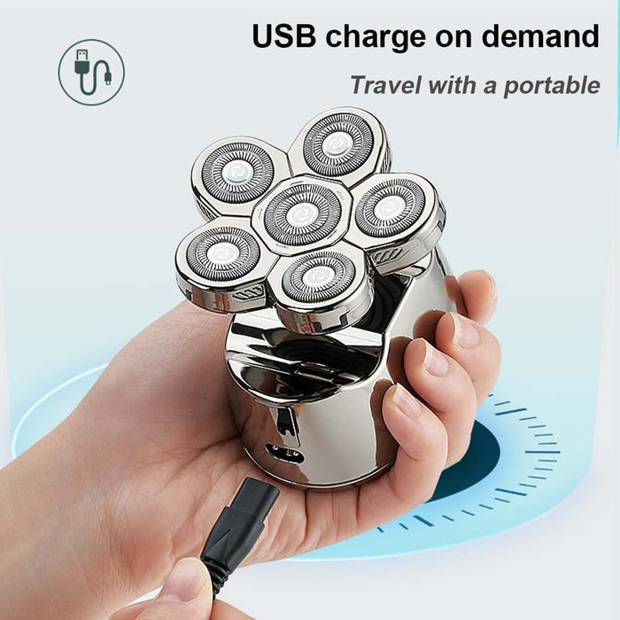 Vibe Geeks 6 Blade Usb Rechargeable Electric Hair Clipper