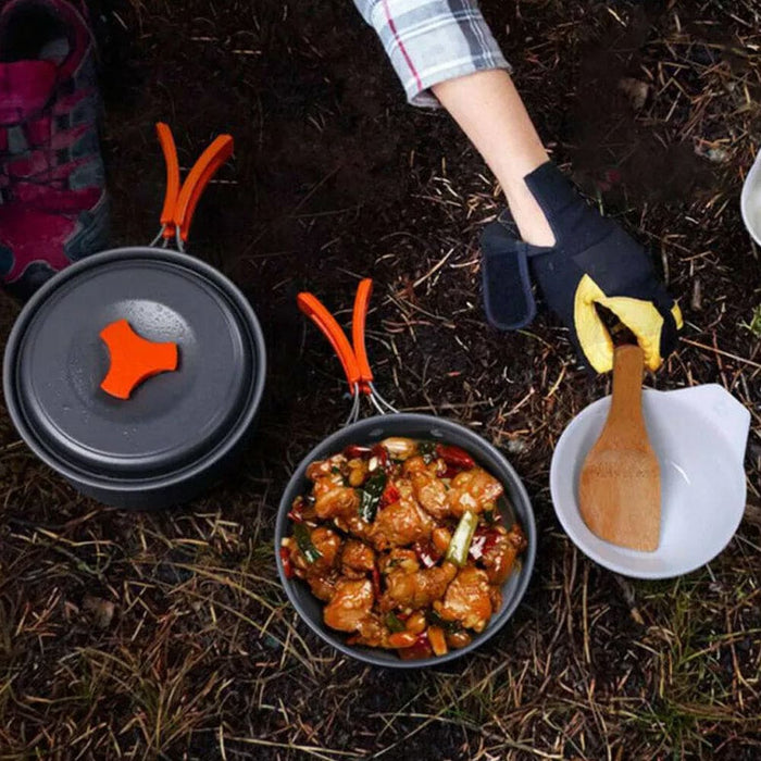 Vibe Geeks 9-pcs Portable Camping And Outdoor Picnic Cooking