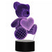 Vibe Geeks 3d Acrylic Teddy Bear 7 Colour Bedside Table