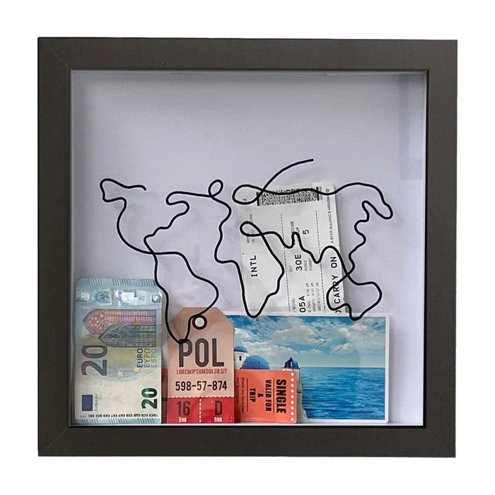 Vibe Geeks Adventure Archive Box Wood Frame Travel Tickets