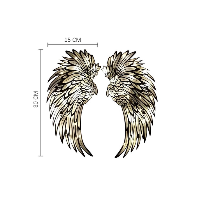 Vibe Geeks Angel Wings Metal Wall Decor With Led Light