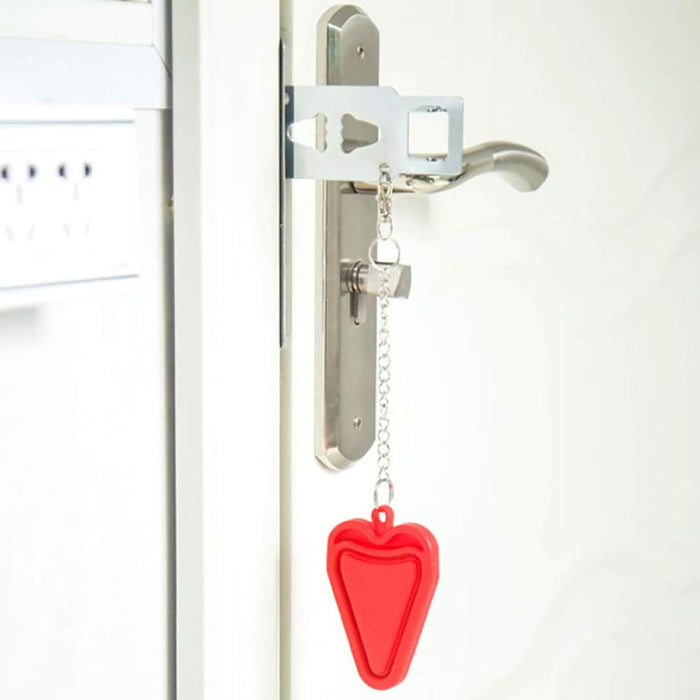 Vibe Geeks Anti - theft Portable Travel Door Lock Inside