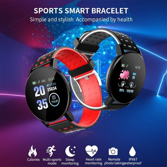 Vibe Geeks Bluetooth Smartwatch Blood Pressure Monitor