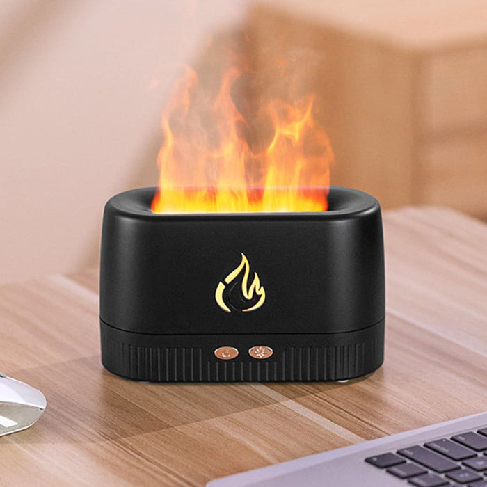 Vibe Geeks Cool Mist Quiet Humidifier With Flame Simulation