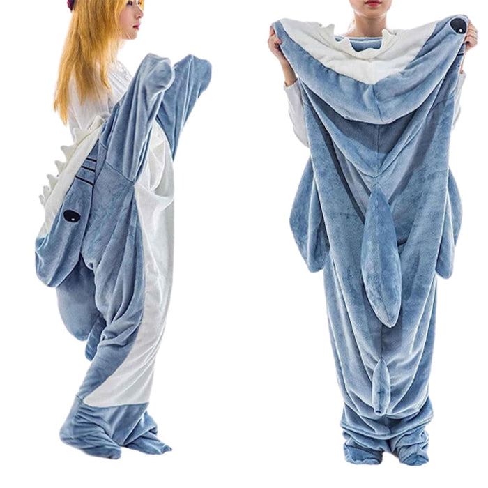 Vibe Geeks Cozy Shark Blanket Hoodie Ultra Soft