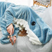 Vibe Geeks Cozy Shark Blanket Hoodie Ultra Soft