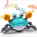 Vibe Geeks Crawling Crab Sensory Toy with Music and Led
