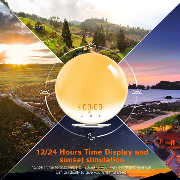 Vibe Geeks Creative Digital Alarm Clock Sunset And Sunlight