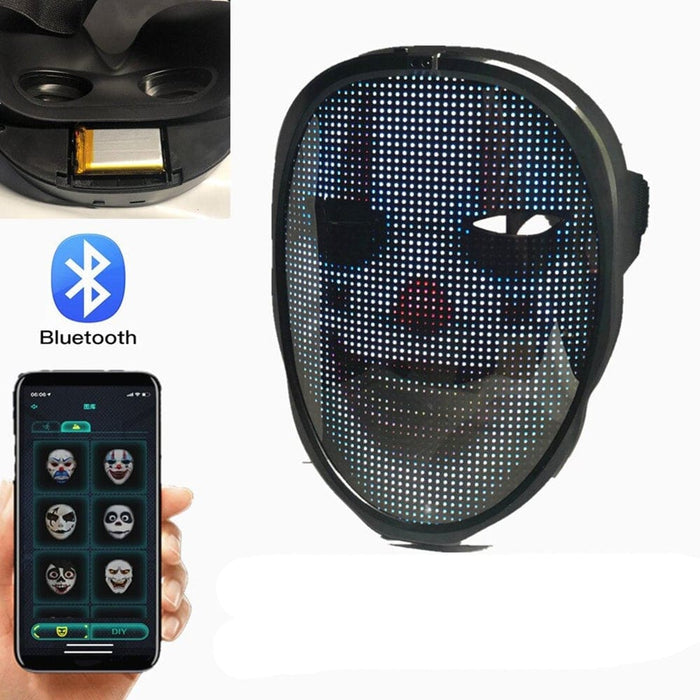 Vibe Geeks Led Face Transforming Luminous Mask For Parties