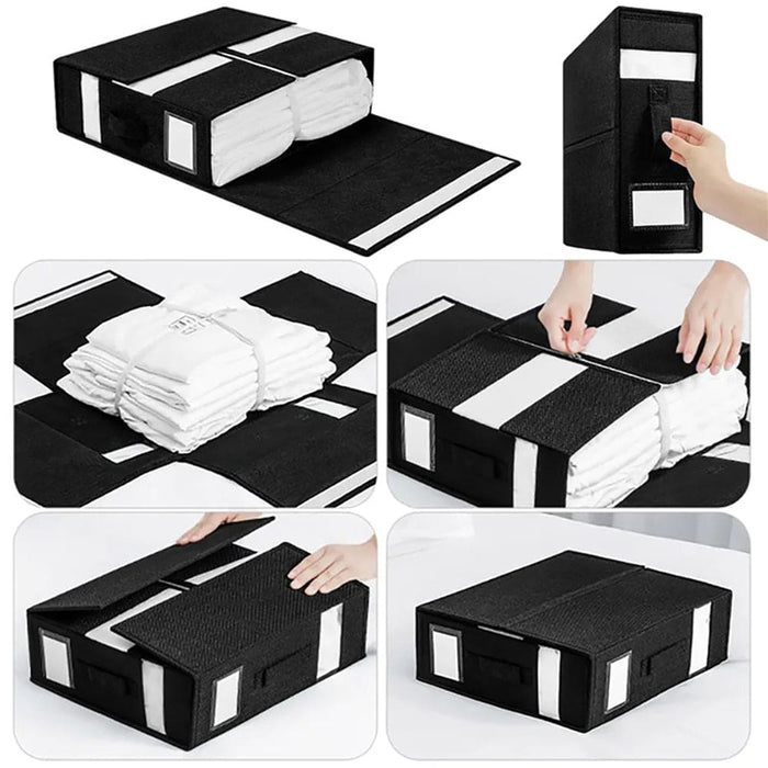 Vibe Geeks Foldable Bedding Sheet Storage Box Linen