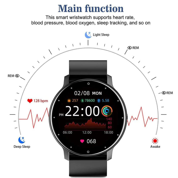Vibe Geeks Full Touch Screen Activity And Health Monitor