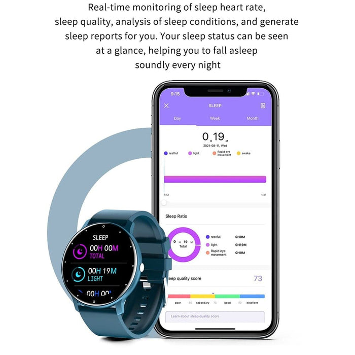 Vibe Geeks Full Touch Screen Activity And Health Monitor