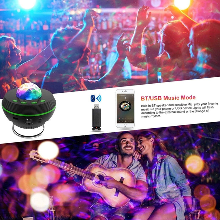 Vibe Geeks Galaxy Projector Bluetooth Speaker Remote