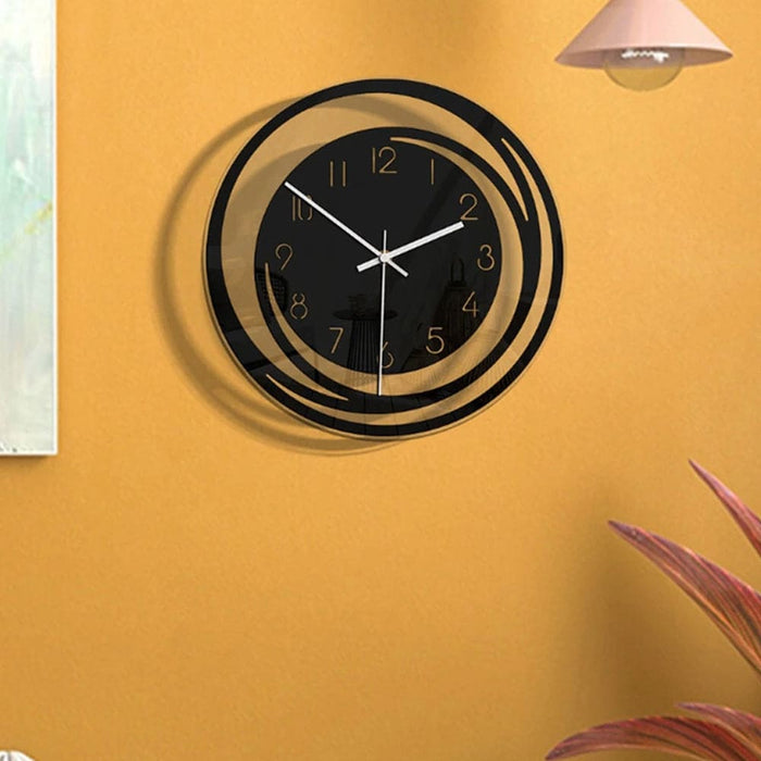Vibe Geeks Minimalist Creative Acrylic Wall Clock - battery