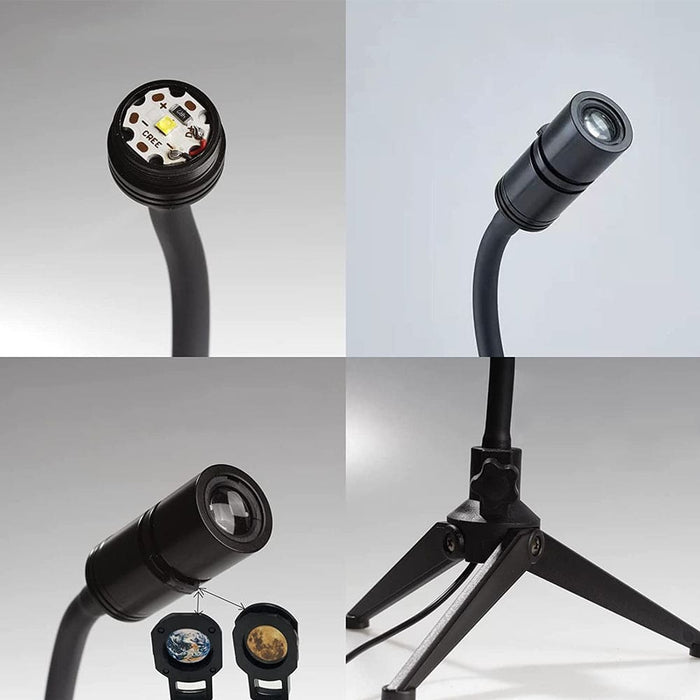 Vibe Geeks Moon And Earth Aluminum Projection Lamp-usb