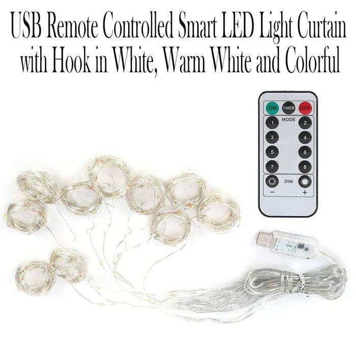 Vibe Geeks Usb Powered Remote Controlled Led Light Curtain