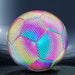 Vibe Geeks Reflective Football Glow In The Dark Soccer Ball