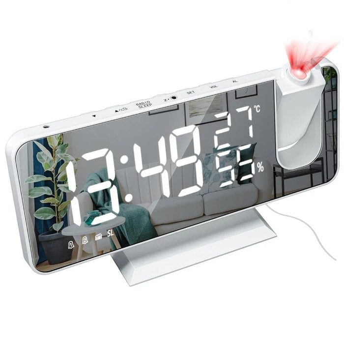 Vibe Geeks Led Big Screen Mirror Alarm Clock