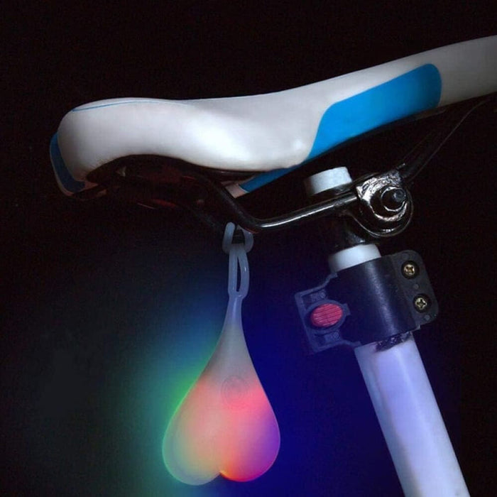 Vibe Geeks Silicone Heart Shape Cycling Lights For Bicycle
