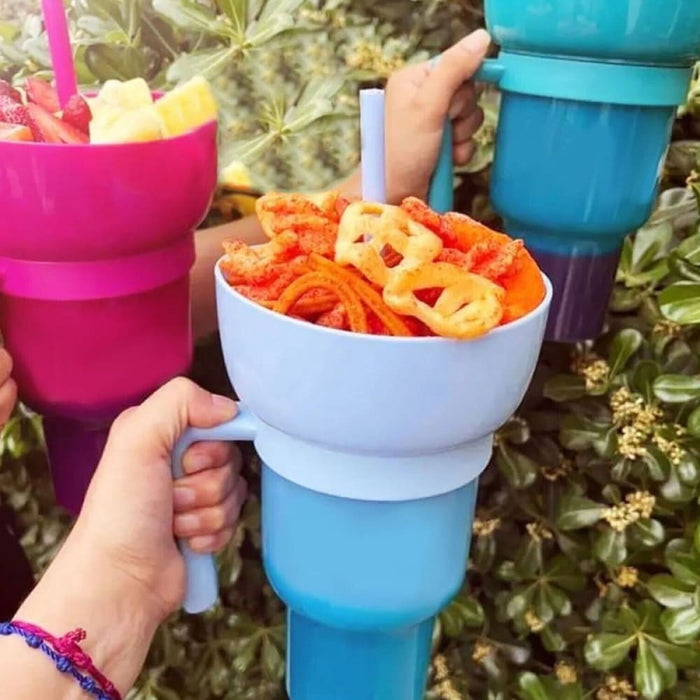 Vibe Geeks Snack And Sip Stadium Hand Cup Reusable