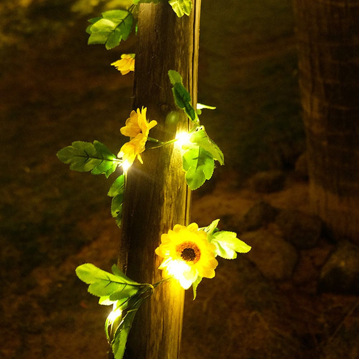 Vibe Geeks Solar Powered Decorative Sunflower Led String