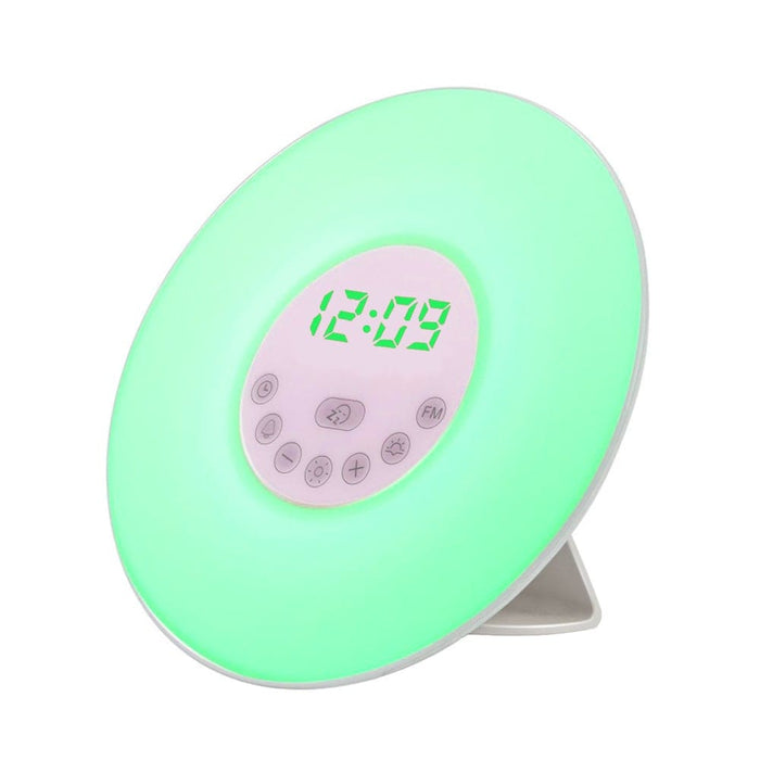 Vibe Geeks Touch Sensor Digital Alarm Clock Sunrise Sunset