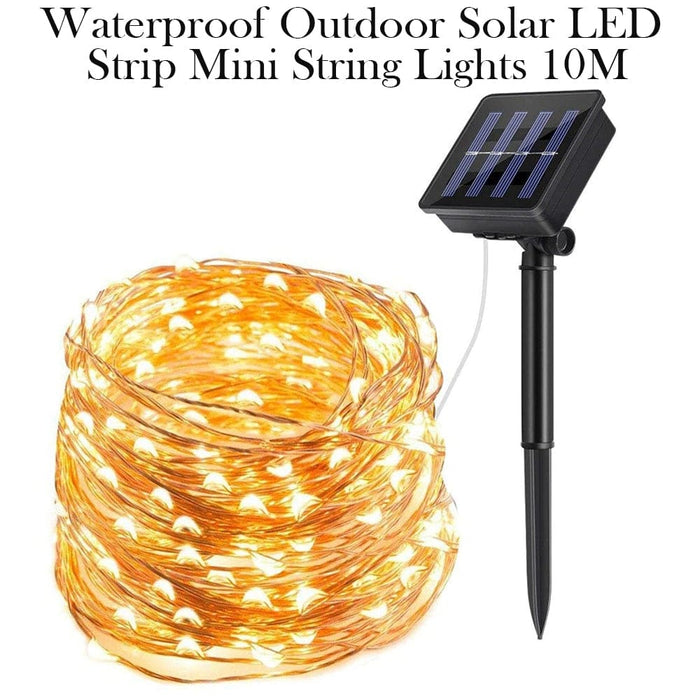 Vibe Geeks Waterproof Outdoor Solar Led Strip Mini String