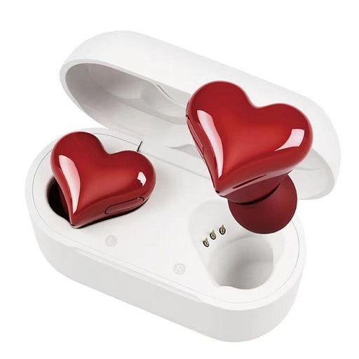 Vibe Geeks Wireless Bluetooth Heart Style Earphones - Usb
