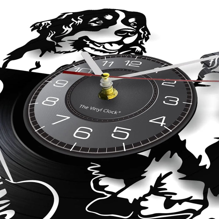Vintage Bernese Mountain Dog Vinyl Wall Clock