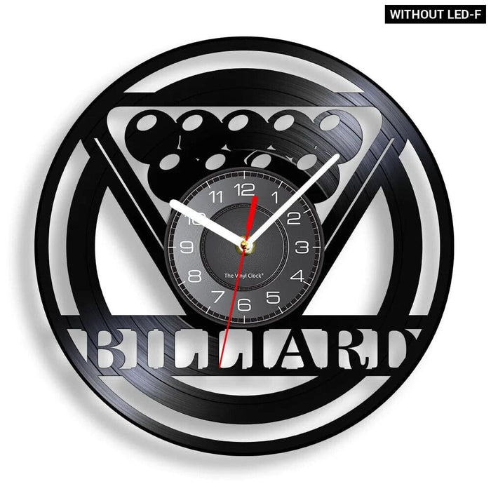 Vintage Billiards Vinyl Clock